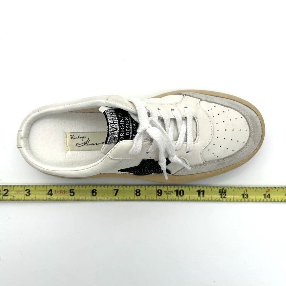 Y2K Vintage Havana Val White Multi Platform Sneakers Black Star Women's Size 7.5
